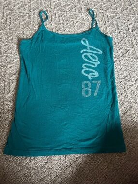 Aeropostale Teal Slim Script 87 Camisole